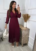 Celeste Wine Pleated Maxi Dress image