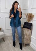 Loretta Teal Suede Feel Waistcoat image