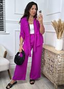 Ivy Magenta Drawstring Jacket Set