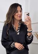 Sunnie Black Zebra Trim Top image