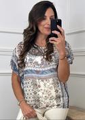 Sallymai Blue Floral Print Top image