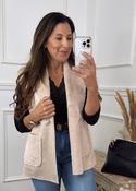 Loretta Beige Suede Feel Waistcoat image