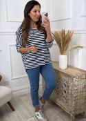 Francine Navy Striped Top