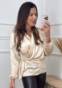 Bianca Cream Side Tie Blouse
