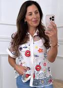 Cleo Beige Embroidered Shirt image