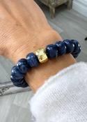 Liana Marbled Navy Beads Stretch Bracelet image