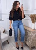 Bernice Black Balloon Sleeve Blouse