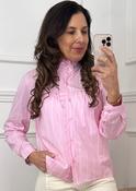 Kenzie Pink Frill Detail Blouse