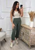 Novah Khaki Straight Leg Trousers