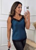 Romy Teal Lace Cami Top