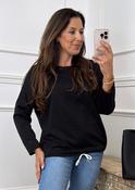 Reina Black Embossed Sweat Shirt image