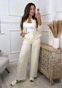 Penny Beige Wide Leg Pants