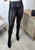 Dena Black PU Trousers