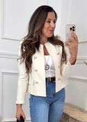 Trixie Beige Frog Button Jacket