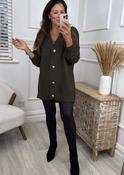 Blair Khaki Bubble Sleeve Cardigan