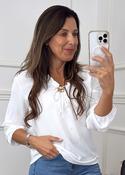 Meadow Cream Elasticated Neck Top image