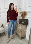 Lainey Wine Long Sleeved Jumper image
