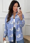 Kamalla Blue Embroidered Shirt