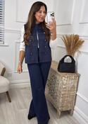 Katie Navy Button Waistcoat image
