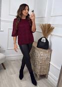 Billie Wine Lace Lined Top image