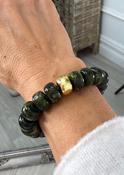 Liana Marbled Green Beads Stretch Bracelet image