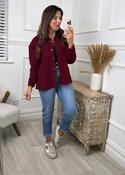 Scarlett Wine Cord Pocket Shirt image