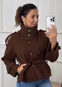 Roisin Brown Jacket With Buttons image