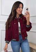 Gwen Wine Zip Detailed Jacket
