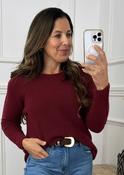 Honor Wine Wide Neck Knit Jumper image