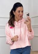 Tulsi Pale Pink Heart Print Hoodie
