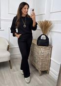 Clarise Black Frill Cuff Two Piece Set image