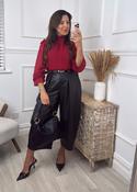 Abby Wine High Neck Top image