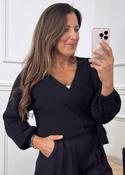 Chelsea Black Wrap Cardigan