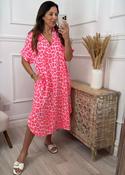 Cameron Fuchsia Cheesecloth Kaftan Dress image