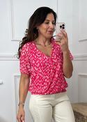 Winifred Pink Wrap Blouse