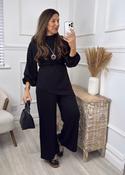 Molly Black knit 2 Piece Set image