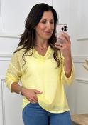 Philomena Yellow Crochet Neck Top image
