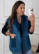 Loretta Teal Suede Feel Waistcoat image