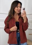 Scarlett Rust Cord Pocket Shirt image