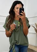 Bernadette Khaki Side Knot Top
