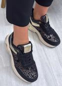 Molly Black Chunky Sole Trainers