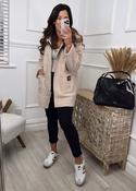Kylie Beige Hooded Coatigan