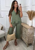 Madeline Khaki Frill Hem Set image