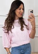 Hazel Pink Gingham Print Top image