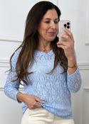 Genevieve Baby Blue Lace Top