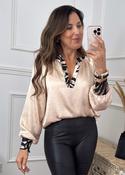 Sunnie Beige Zebra Trim Top image