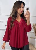 Martha Wine V-Neck Top image