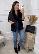 Loretta Black Suede Feel Waistcoat image