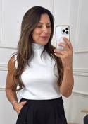 Carina Cream High Neck Sleeveless Top image