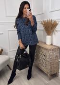 Dora Blue Leopard Print Top